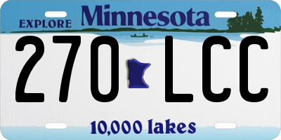 MN license plate 270LCC