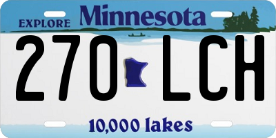 MN license plate 270LCH