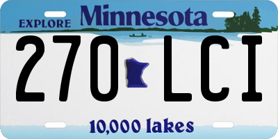 MN license plate 270LCI