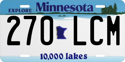 MN license plate 270LCM