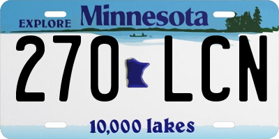 MN license plate 270LCN