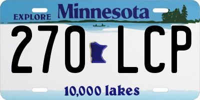 MN license plate 270LCP