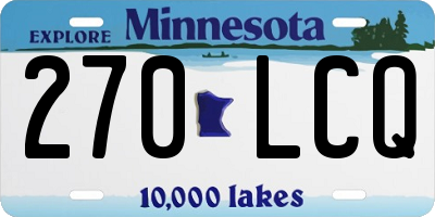 MN license plate 270LCQ