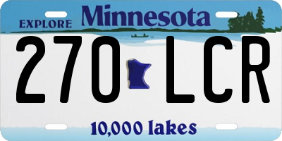 MN license plate 270LCR