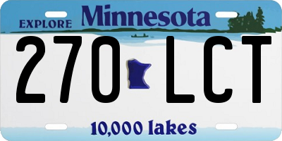 MN license plate 270LCT
