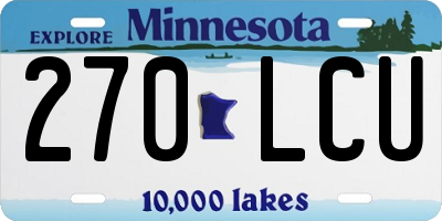 MN license plate 270LCU