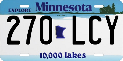 MN license plate 270LCY