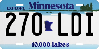 MN license plate 270LDI