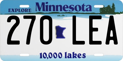 MN license plate 270LEA