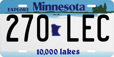 MN license plate 270LEC