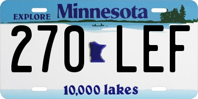 MN license plate 270LEF
