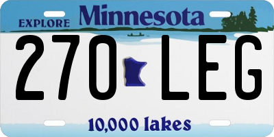MN license plate 270LEG