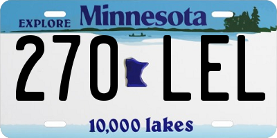 MN license plate 270LEL
