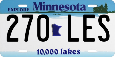 MN license plate 270LES