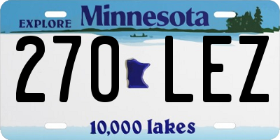 MN license plate 270LEZ