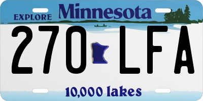 MN license plate 270LFA