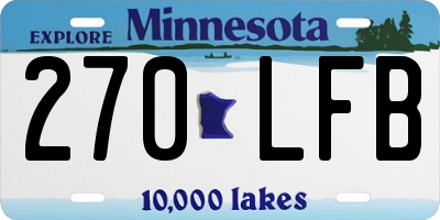 MN license plate 270LFB
