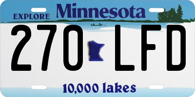 MN license plate 270LFD