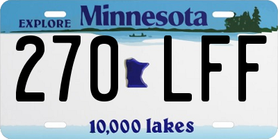 MN license plate 270LFF