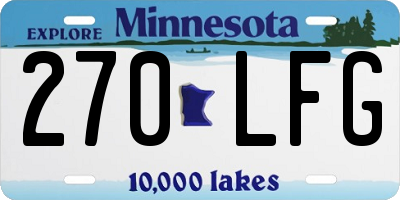 MN license plate 270LFG