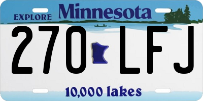 MN license plate 270LFJ