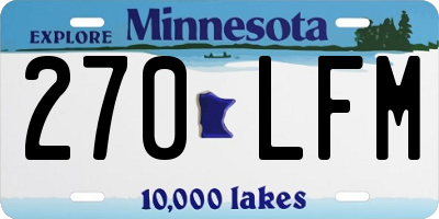 MN license plate 270LFM