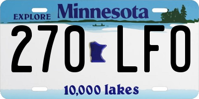 MN license plate 270LFO