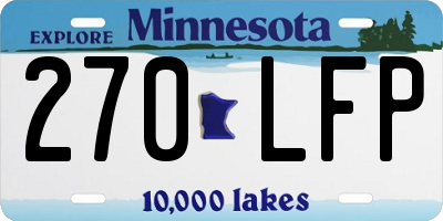 MN license plate 270LFP