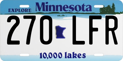 MN license plate 270LFR