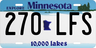 MN license plate 270LFS