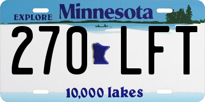 MN license plate 270LFT