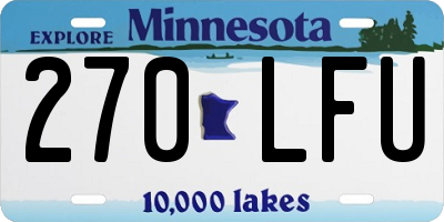 MN license plate 270LFU
