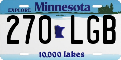 MN license plate 270LGB