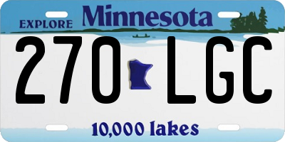 MN license plate 270LGC