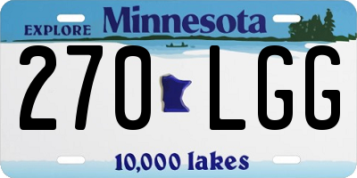 MN license plate 270LGG