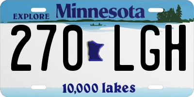 MN license plate 270LGH