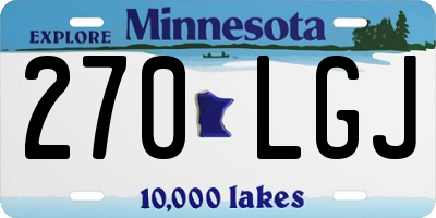 MN license plate 270LGJ