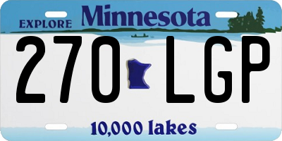 MN license plate 270LGP