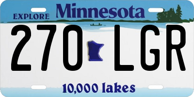 MN license plate 270LGR