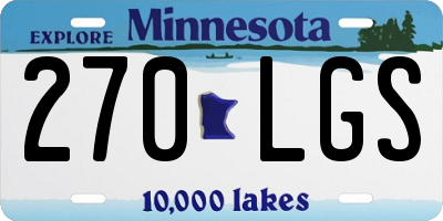 MN license plate 270LGS