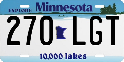 MN license plate 270LGT