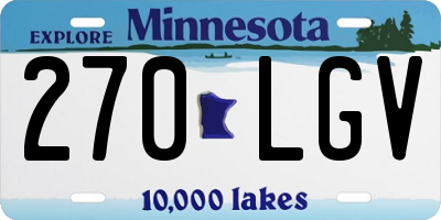 MN license plate 270LGV