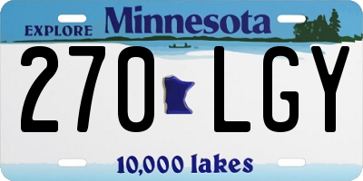 MN license plate 270LGY