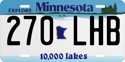 MN license plate 270LHB