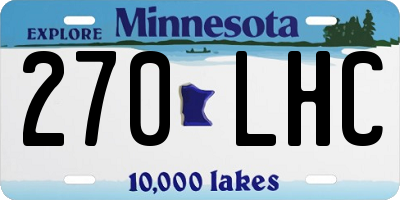 MN license plate 270LHC