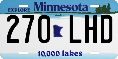 MN license plate 270LHD