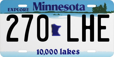 MN license plate 270LHE