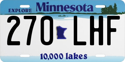 MN license plate 270LHF