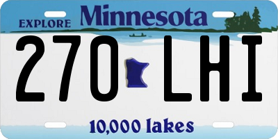MN license plate 270LHI