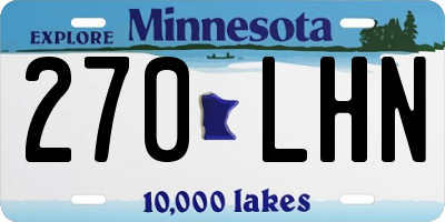 MN license plate 270LHN